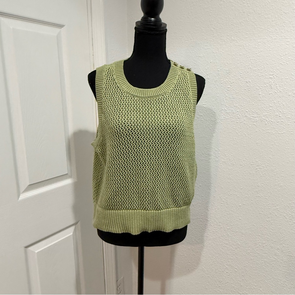 Michael Kors Light Green Knit Tank Top